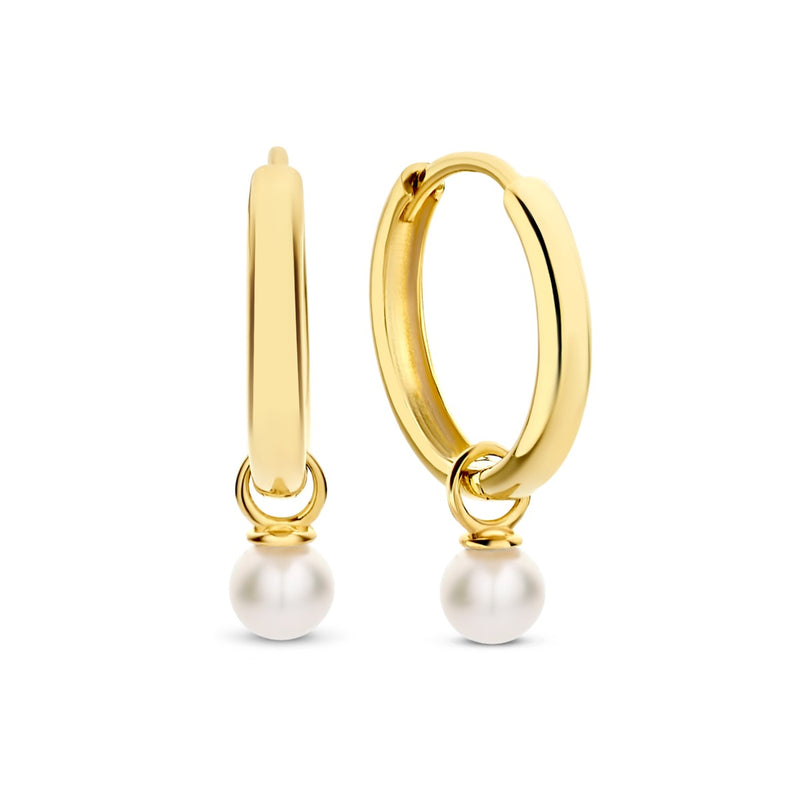 Isabel Bernard Belleville Luna 14 Carat Golden Hoop Earrings IB360158-zoom-