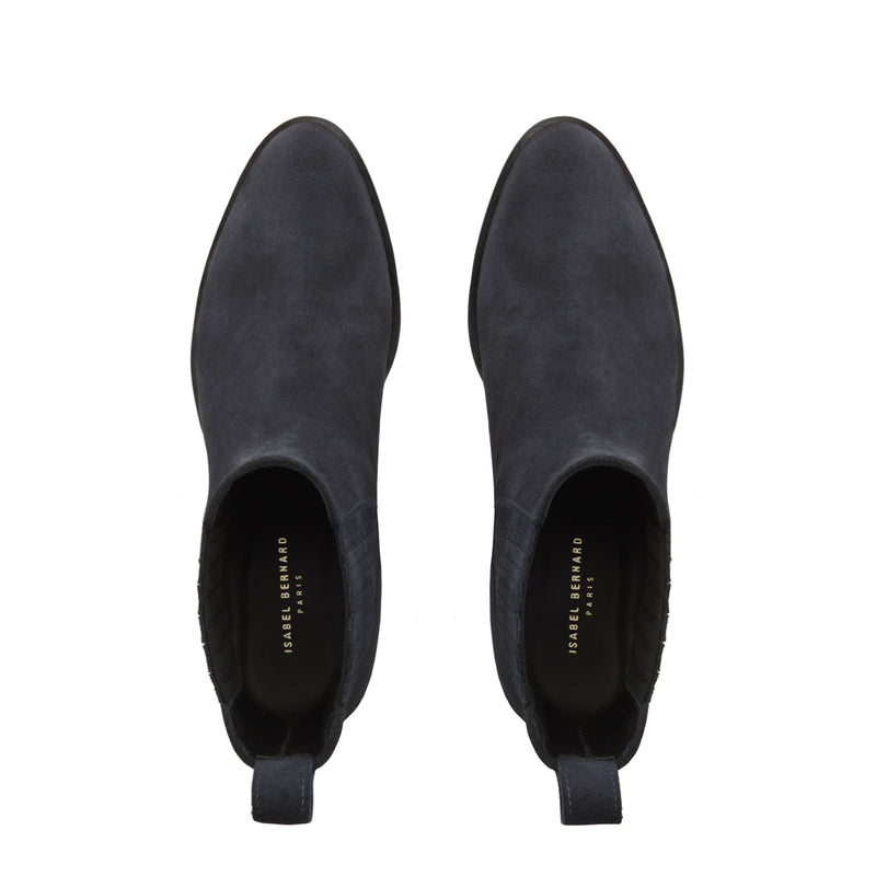 Isabel Bernard Vendôme Chey Blue Suede Chelsea Boots IB53000-10-36-zoom-