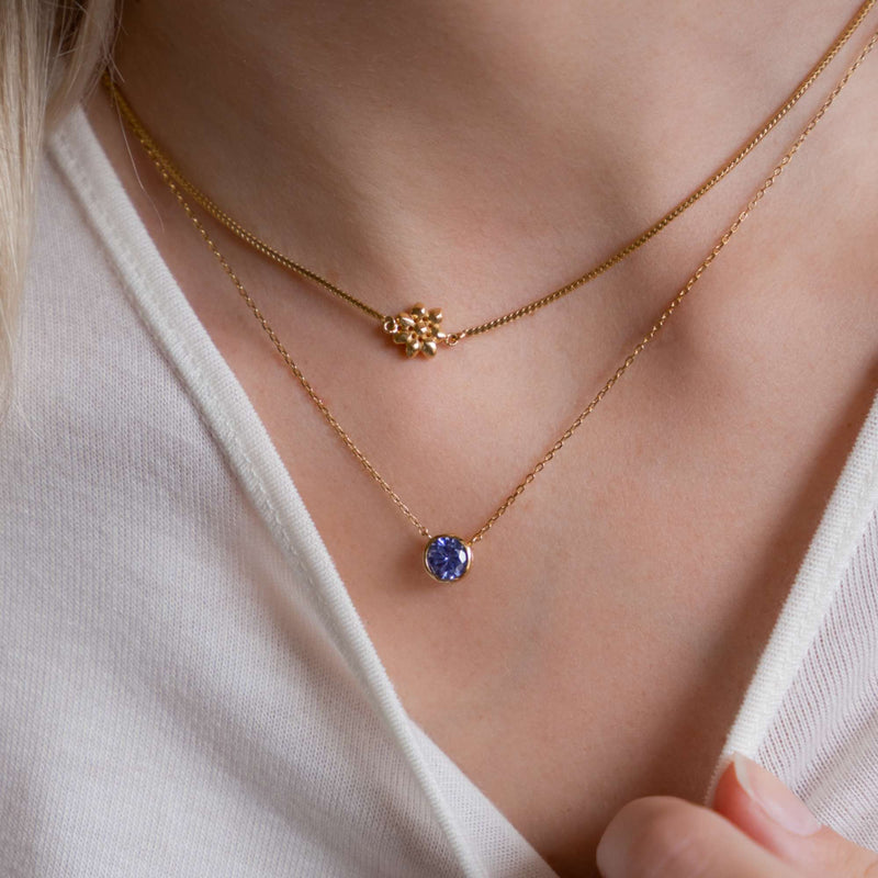 Violet Hamden Venus 925 Sterling Silver Gold-coloured Necklace with Birthstone VH340010-NOV-zoom-