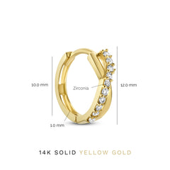 Isabel Bernard Rivoli Esmée 14 Carat Golden Hoop Earrings IB360138