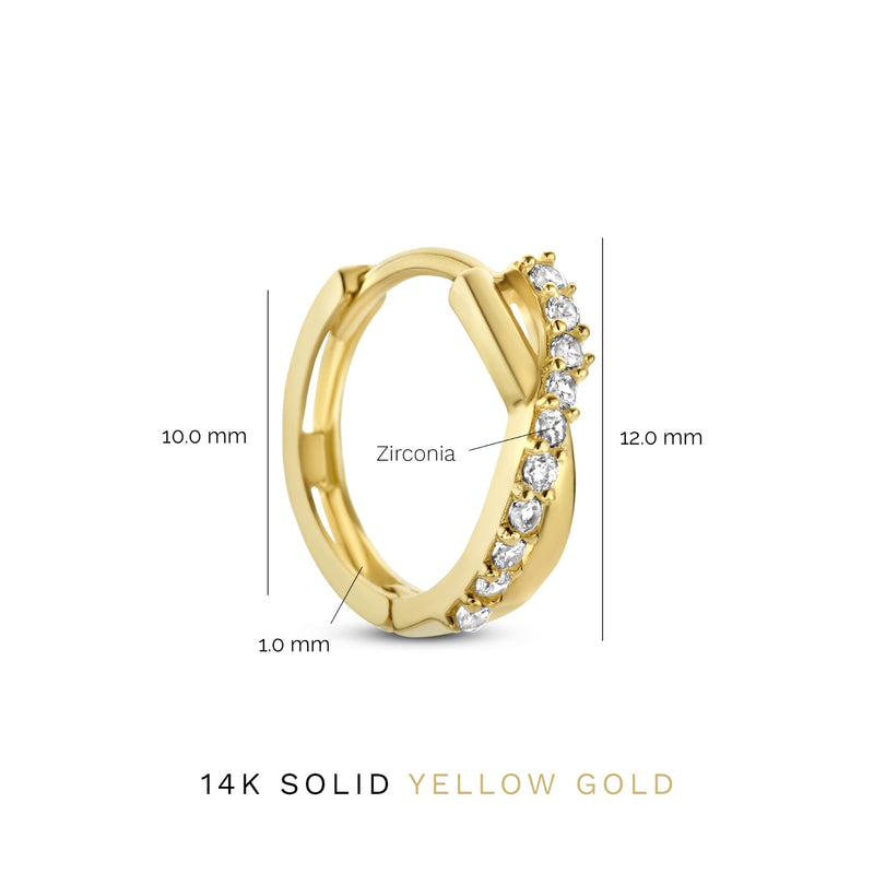 Isabel Bernard Rivoli Esmée 14 Carat Golden Hoop Earrings IB360138-zoom-
