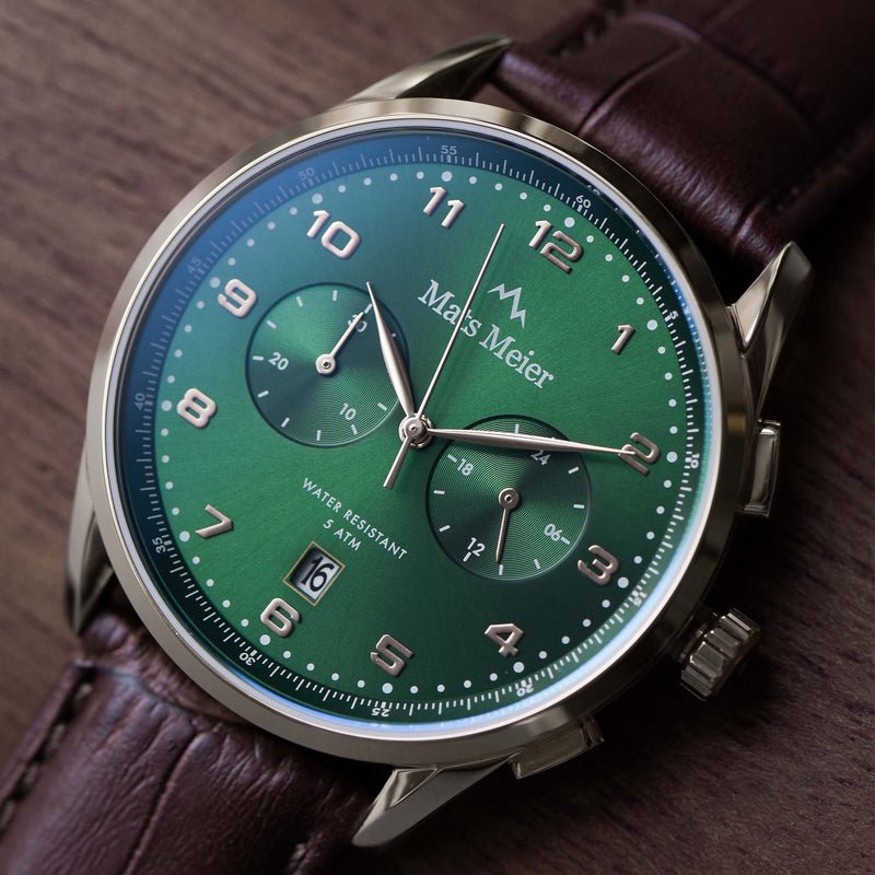 Mats Meier Mont Vélan Chrono Green/Brown Watch MM10002-zoom-