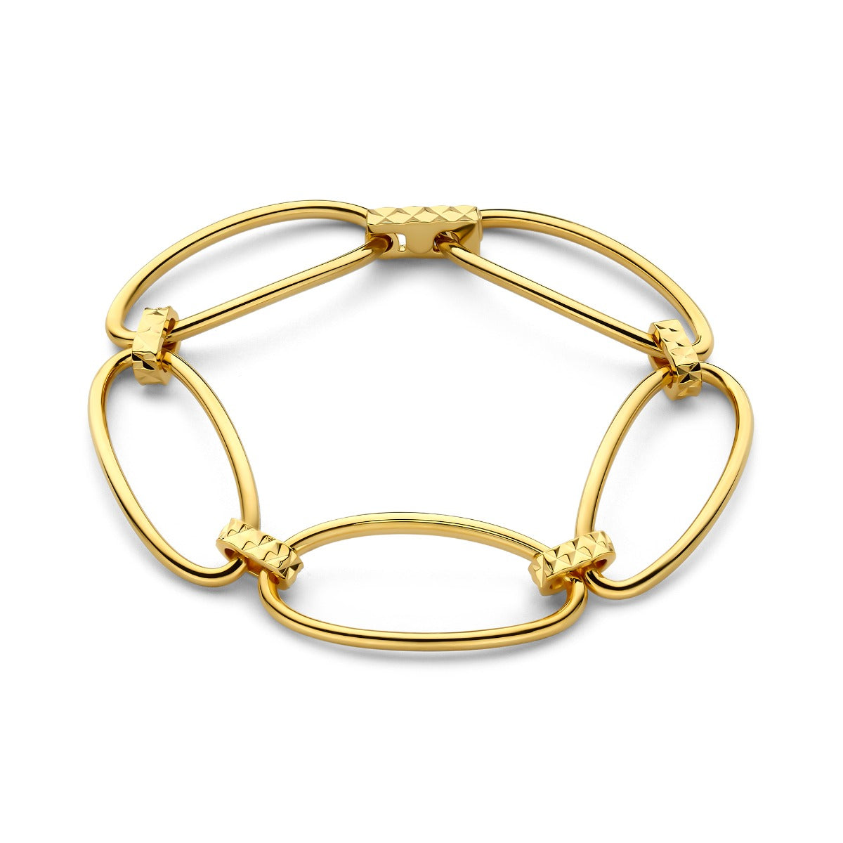 Parte Di Me Bibbiena Poppi Clara 925 Sterling Silver Gold Plated Link Bracelet PDM32146