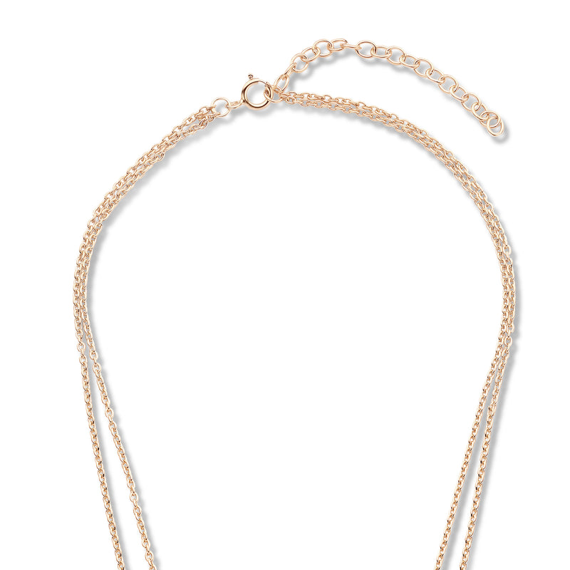 Violet Hamden Luminous Luna Rosegold Necklace VH10105 (Adjustable between 40-50 cm)-zoom-