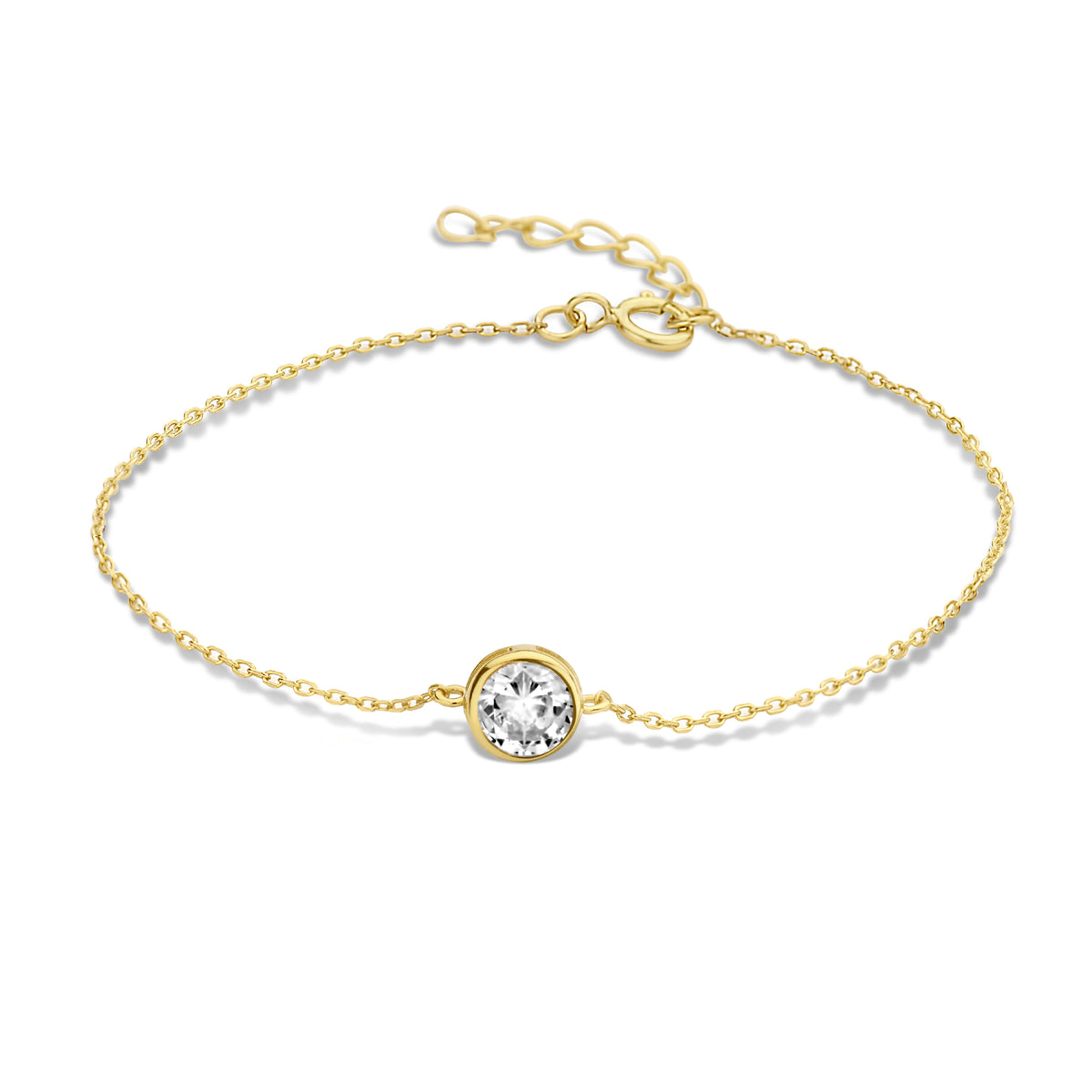 Violet Hamden Venus 925 Sterling Silver Gold-coloured BraceletwithBirthstone VH320010-DEC