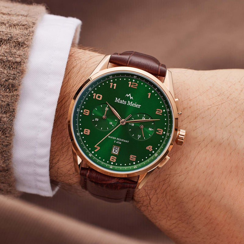 Mats Meier Mont Vélan Chrono Green/Brown Watch MM10002-zoom-