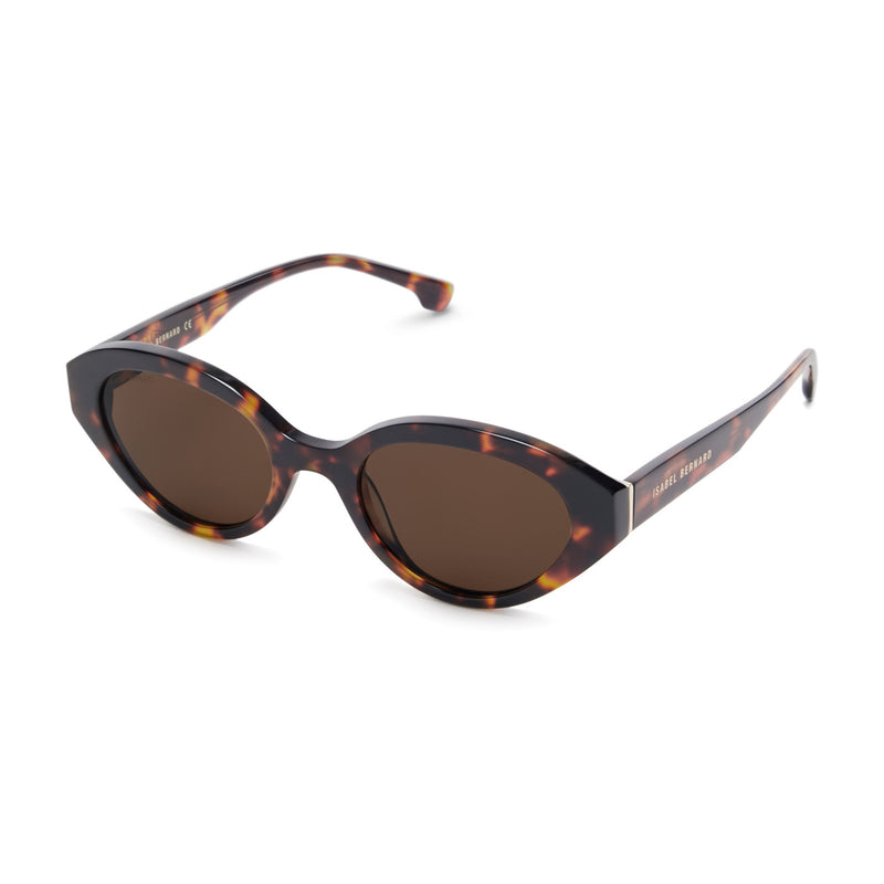 Isabel Bernard La Villette Rosaire Brown Tortoise Ovale Sunglasses IB400002-14-14-zoom-