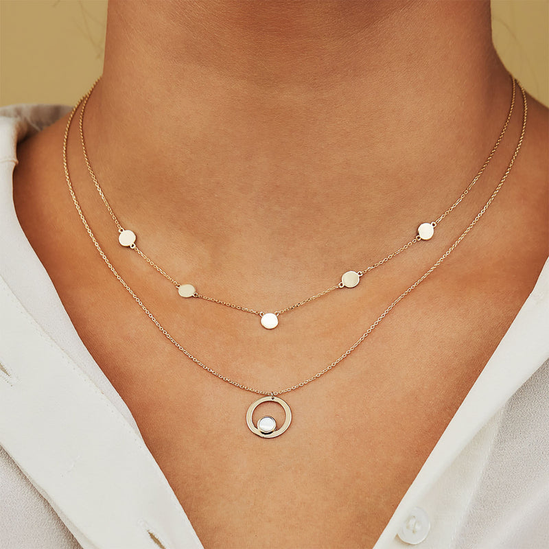 Isabel Bernard Belleville Nova 14 Carat Golden Necklace IB340029 (Length: 40.00-45.00 cm)-zoom-