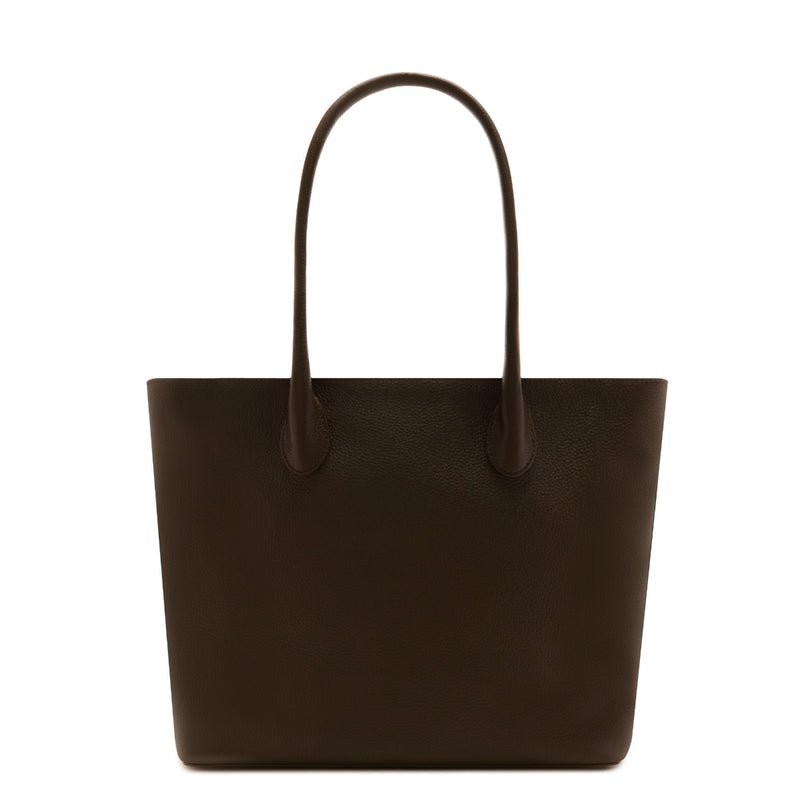 Isabel Bernard Honoré Lysanne Brown Calfskin Leather Shopper IB25089-zoom-