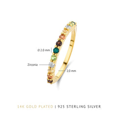 Parte Di Me Santa Maria del Fiore 925 sterling Silver gold plated Ring PDM33028-52
