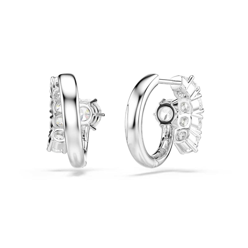 Swarovski Matrix Crash Silver-Tone Earrings 5753572-zoom-