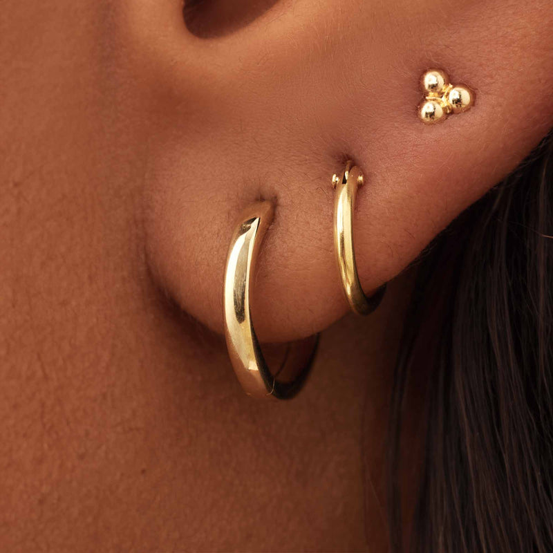 Isabel Bernard Rivoli Claire 14 Carat Golden Ear Studs IB360233-zoom-