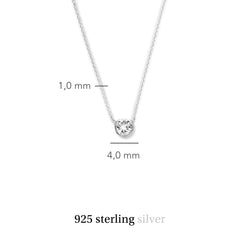 Violet Hamden Venus 925 Sterling Silver Necklace with Birthstone VH340009-AUG