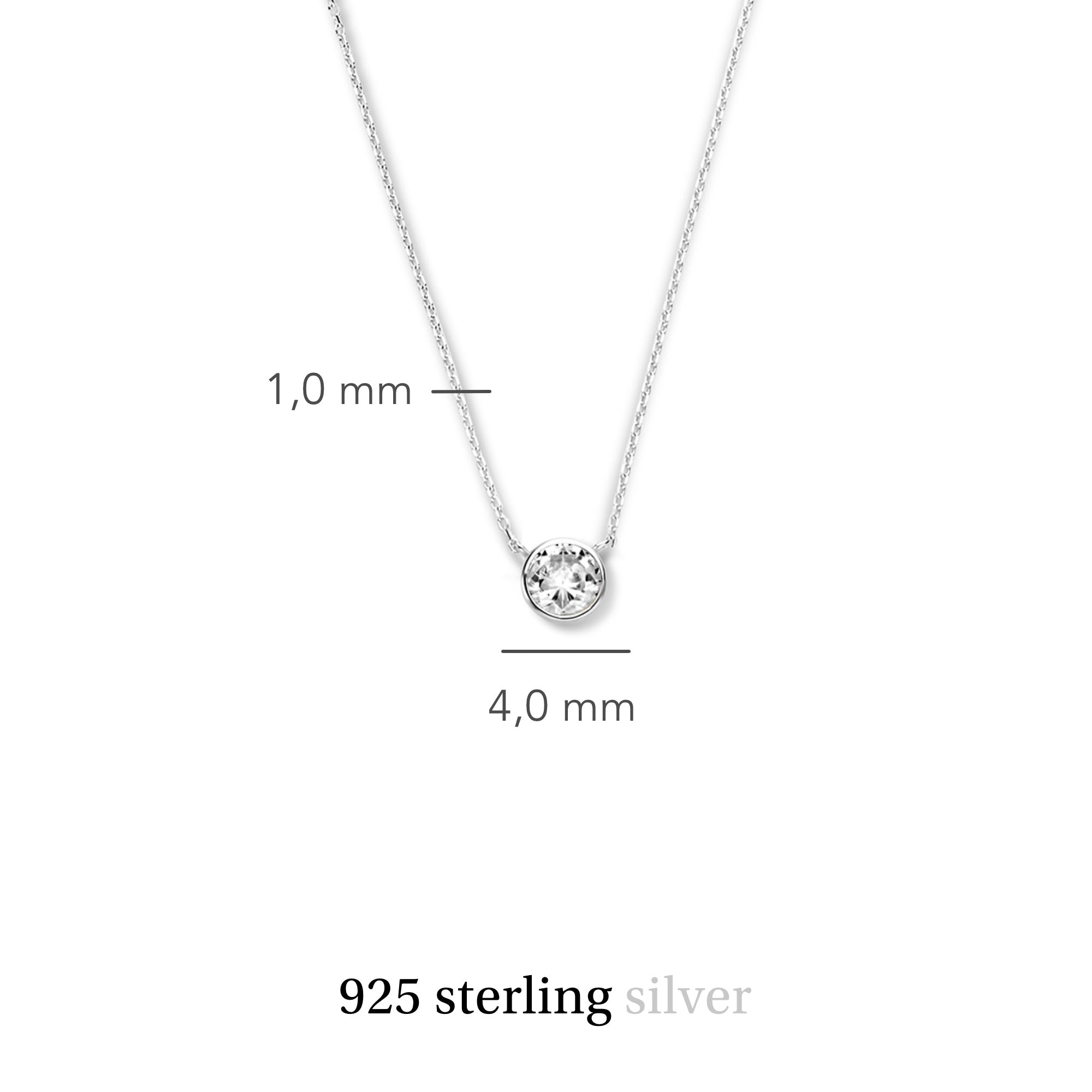 Violet Hamden Venus 925 Sterling Silver Necklace with Birthstone VH340009-AUG
