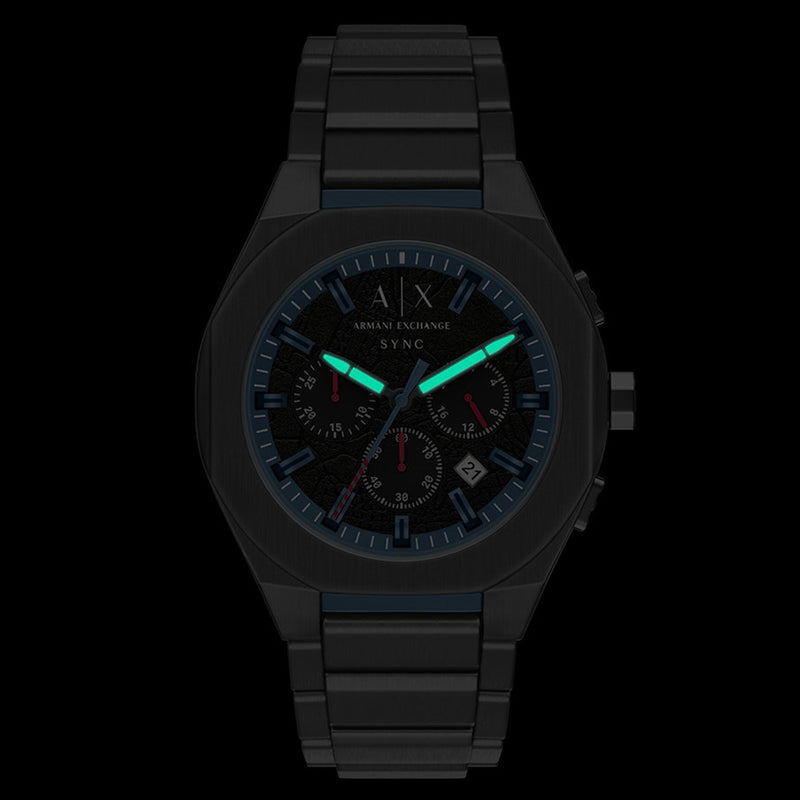Armani Exchange Sync Round Black Dial Watch AX4295-zoom-