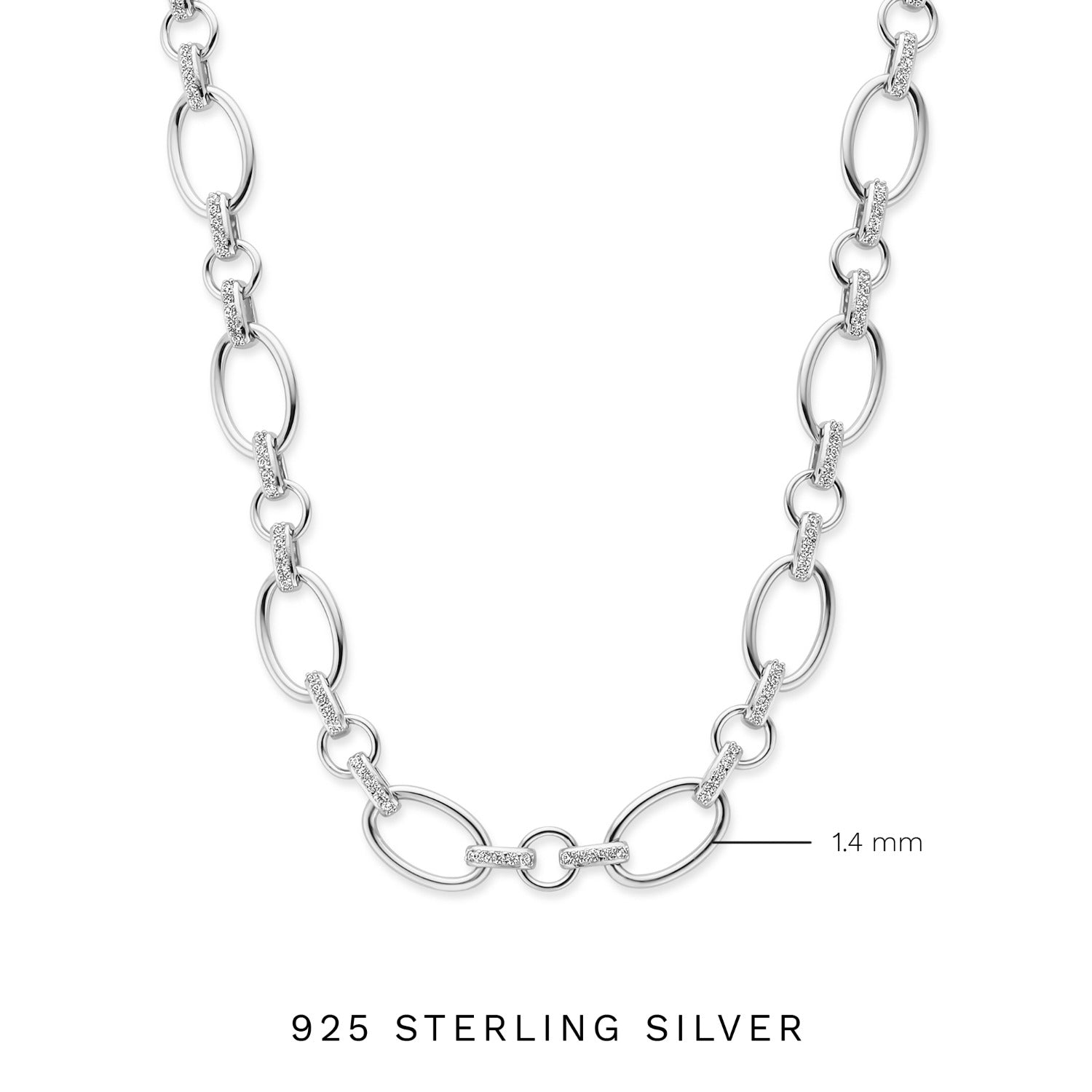 Parte Di Me Bibbiena Poppi Adriane 925 Sterling Silver Link Necklace PDM34107