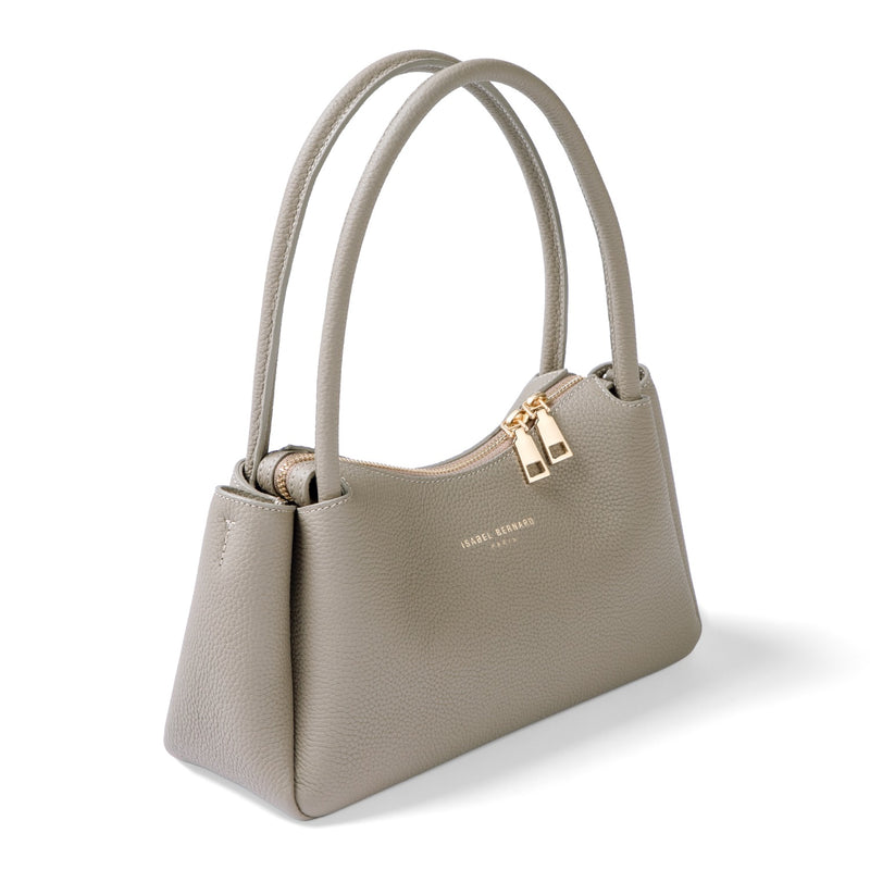 Isabel Bernard Honoré Eve Taupe Calfskin Leather handbag IB21133-078-zoom-