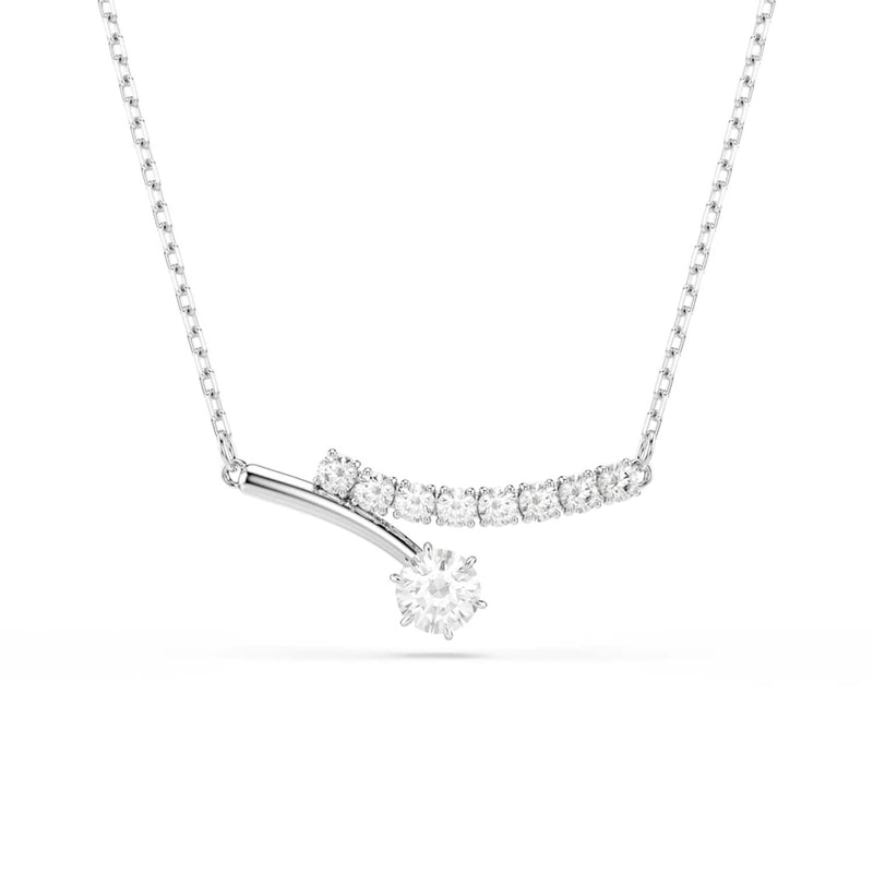 Swarovski Matrix Crash Silver-Tone Necklace 5753568-zoom-