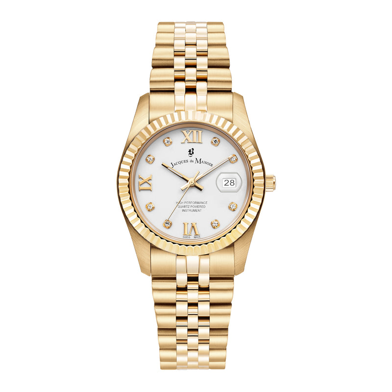 Jacques du Manoir Inspiration Prestige Gold Watch JWL01306-zoom-