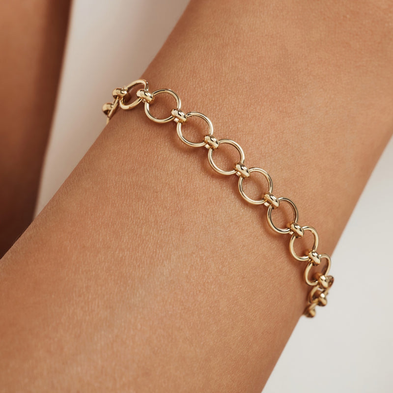 Isabel Bernard Belleville Axelle 14 Carat Golden Chain bracelet IB320136-zoom-