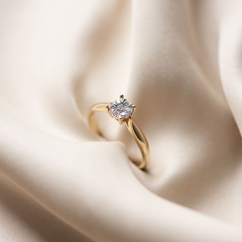 Isabel Bernard De la Paix Hanaé 14 Carat Gold Ring | diamond 0.14 ct | IBD330008-60-zoom-