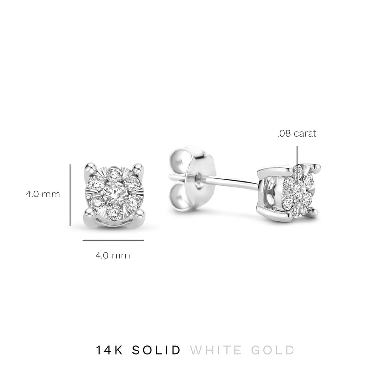 Isabel Bernard De la Paix Hanaé 14 Carat Whitegold Ear Studs | diamond 0.16 ct | IBD360016-zoom-