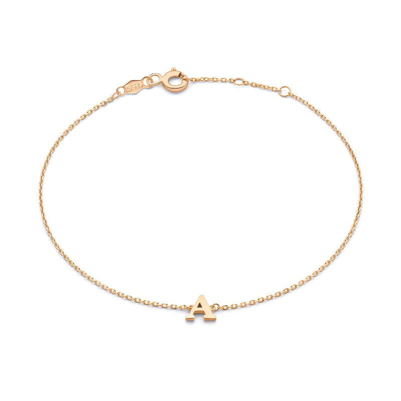 Isabel Bernard La Concorde Rachel 14 Carat Rosegold Initial Bracelet IB320042-Z-zoom-