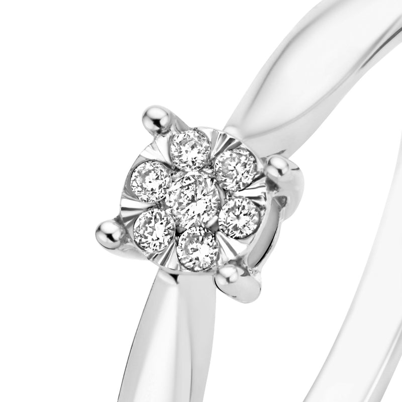 Isabel Bernard De la Paix Hanaé 14 Carat Whitegold Ring | diamond 0.08 ct | IBD330009-50-zoom-