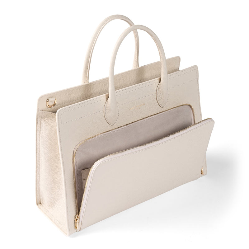 Isabel Bernard Honoré Nadine Crème Calfskin Handbag IB25052-zoom-