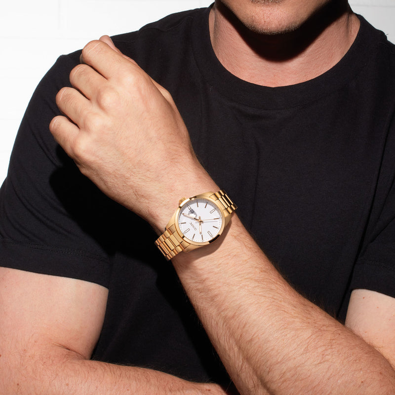 Olympic Louis Gold and White Men's Watch OL75HDD001-zoom-