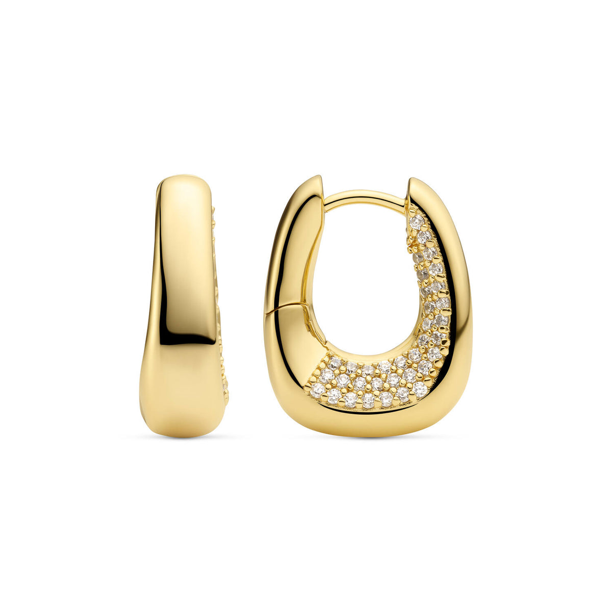 Sif Jakobs Gold Plated Borsa Piccolo Earrings SJ-E2620-CZ-YG