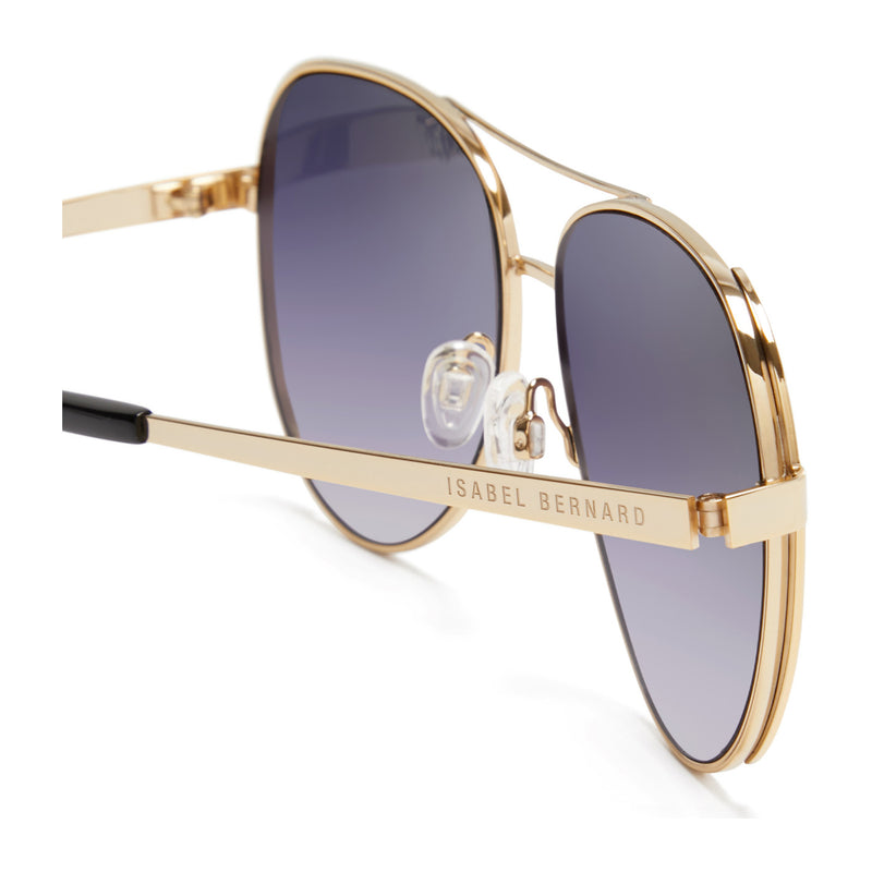 Isabel Bernard La Villette Ruby Gold-coloured Aviator Sunglasses IB400004-15-01-zoom-