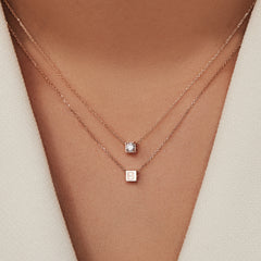 Isabel Bernard La Concorde 14 Karaat Roségouden Kubus Initial Ketting IB340055-Z
