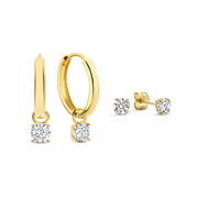 Isabel Bernard Cadeau d'Isabel 14 Carat Golden Earrings set IB90079