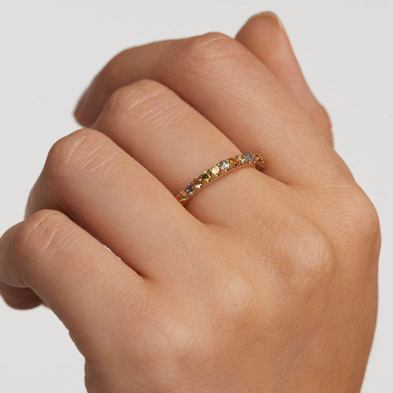 P D Paola Color 18 karat gold plated Ring AN01-C07-10-zoom-