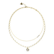 GUESS Unique Solitaire Gold Necklace JUBN03395JWYGT-U