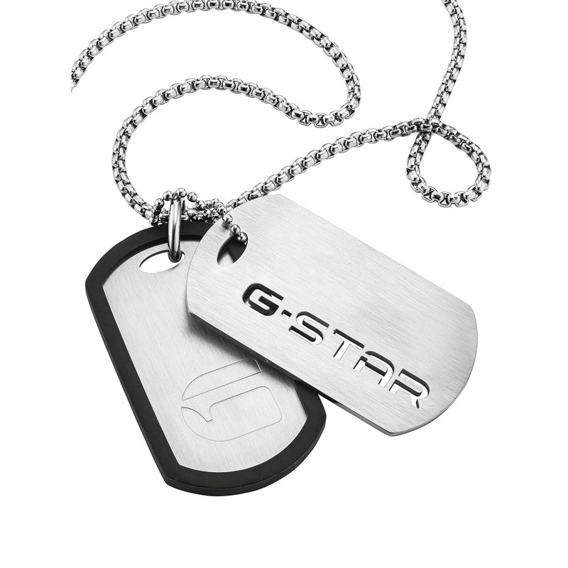 G-STAR D-Tag Silver Box Chain Necklace GSJ.102.01-zoom-