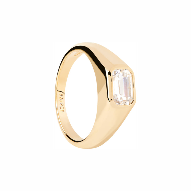 P D Paola The New Essentials 925 Sterling Silver Ring AN01-985-10with18K Gold Plating-zoom-