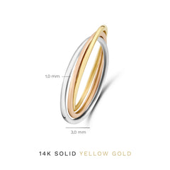 Isabel Bernard Tricolore Maeva 14 Karaat Gouden Ring Met Drie Kleuren Goud IB330039-50