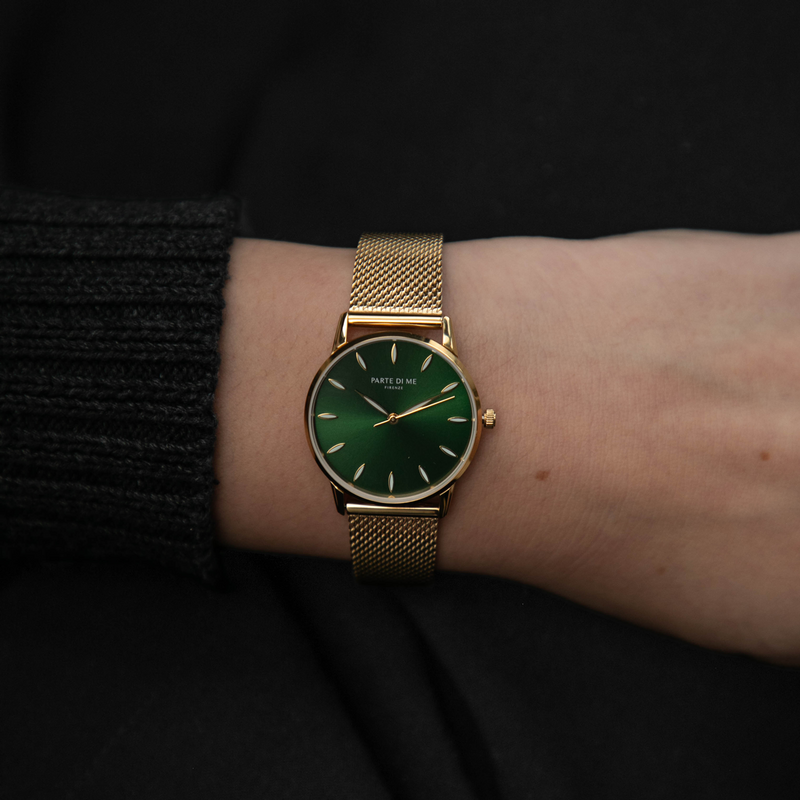 Parte Di Me Orologio round ladies watch gold coloured and green PDM09054-zoom-