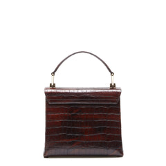 Isabel Bernard Femme Forte Heline Croco Brown Handbag IB21013