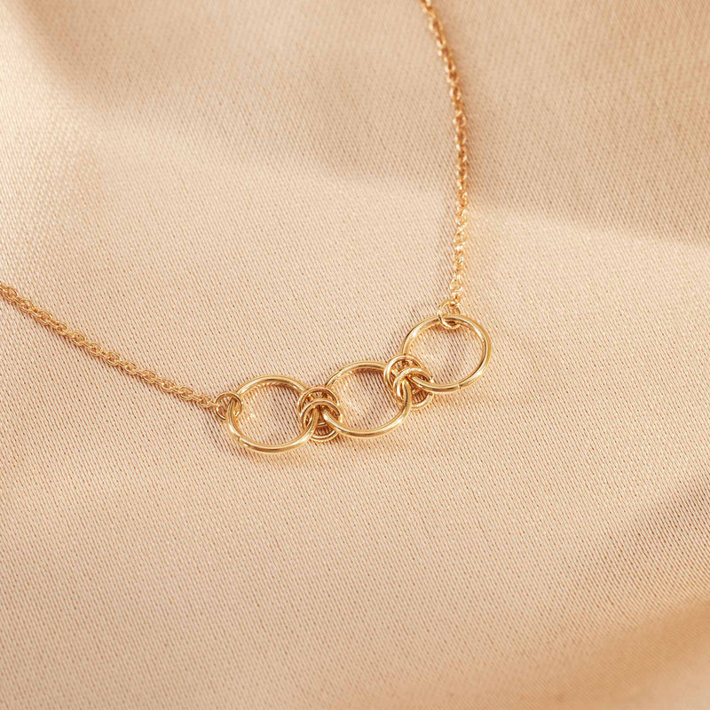 Isabel Bernard 14 Carat Golden Belleville Anna Necklace IB340047 (Length 40.00-45.00 cm)-zoom-