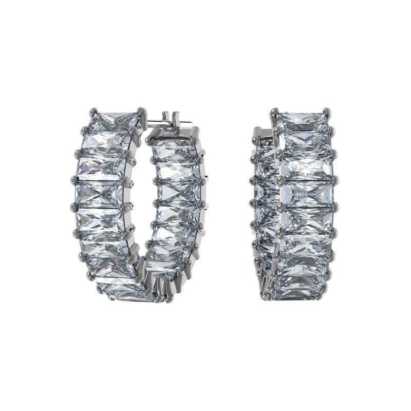 Swarovski Matrix Silver Earrings 5658650-zoom-