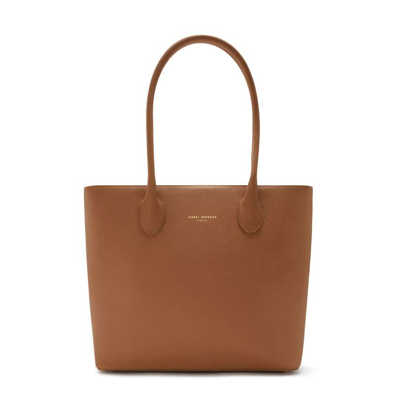 Isabel Bernard Honoré Lysanne Camel Calfskin Shopper IB25026-zoom-