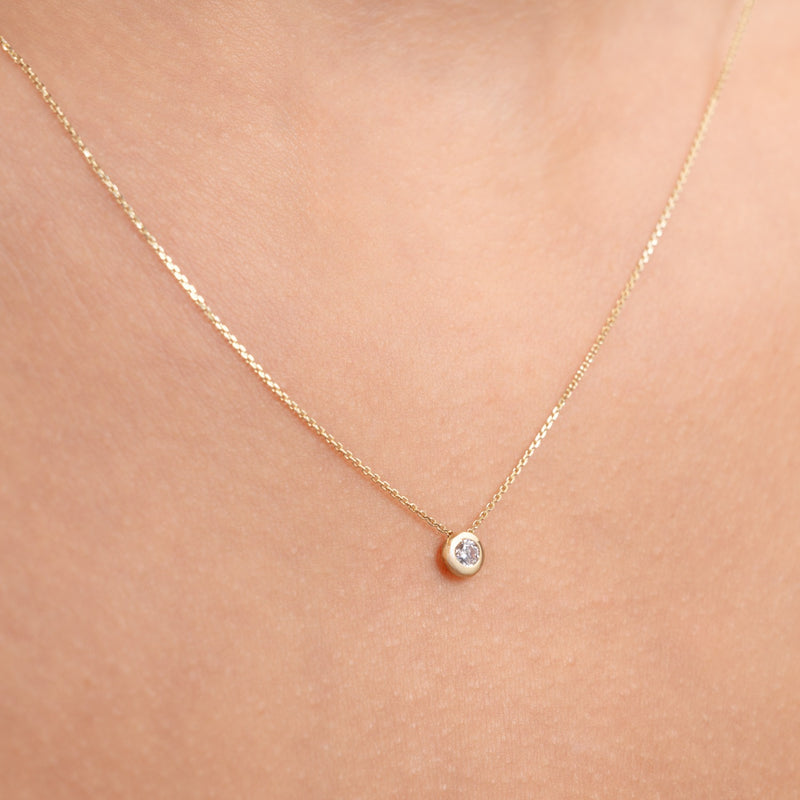 Isabel Bernard Rivoli Aélys 14 Carat Golden Necklace IB340137 (Length: 40.00-42.00 cm)-zoom-