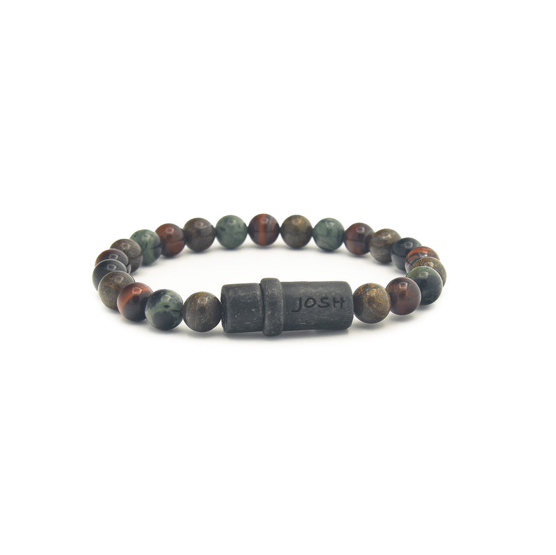 Josh Natural stone Bracelet 09285-BRA-VB/BRRTGRN/L-1-zoom-