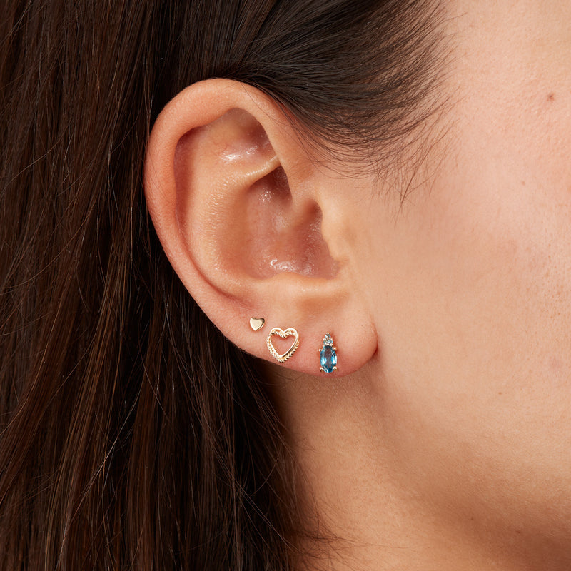 Jackie Gold 14K Golden Ear Studs JKE24.449-zoom-