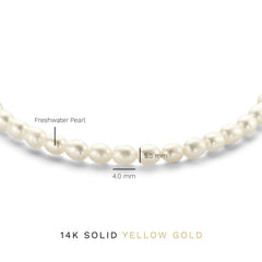 Isabel Bernard Cadeau d'Isabel 14 karat gold necklace and bracelet gift set with freshwater pearls IB90174