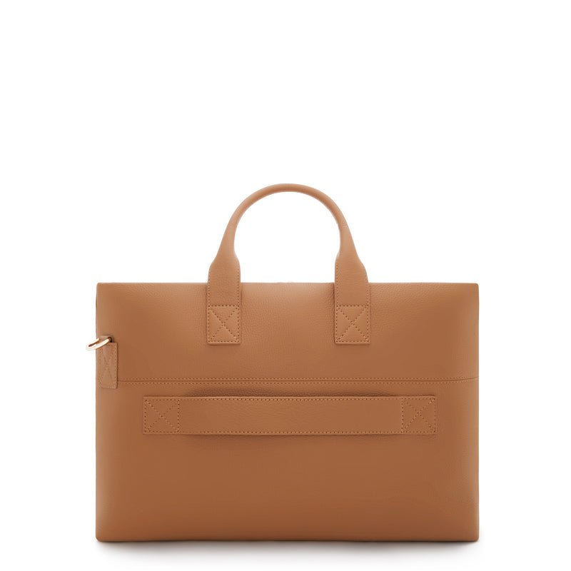 Isabel Bernard Honoré Anique Camel Calfskin Handbag IB25062-zoom-
