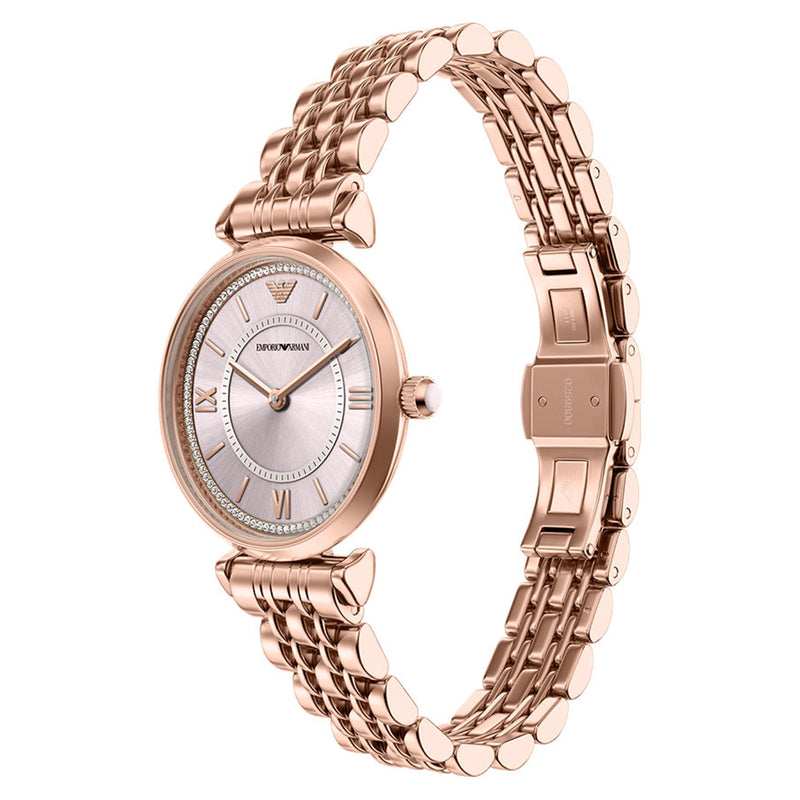 Emporio Armani Round Pink Dial Watch AR11767-zoom-